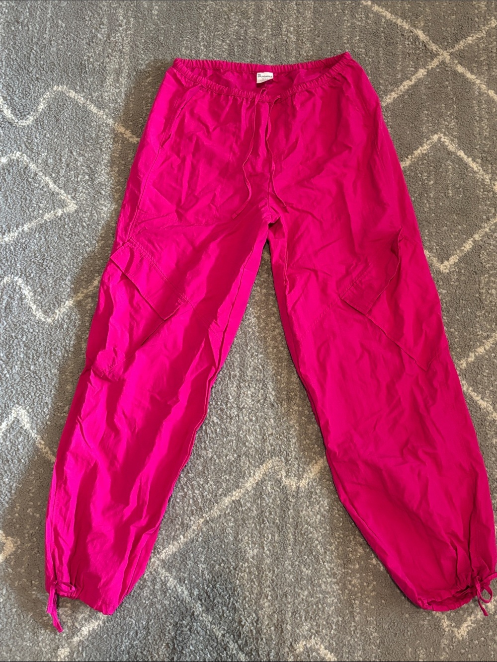 No Boundaries Hot Pink Elastic Waist Pants